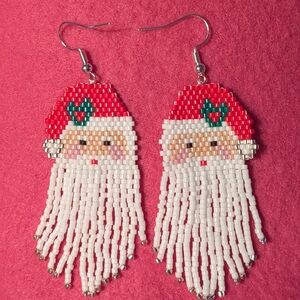 Santa Beaded Earrings